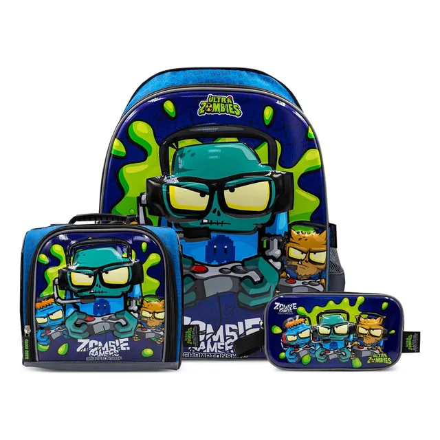  Mochila Ultra Zombies Lonchera Y Cartuchera 24.6uzo2022 