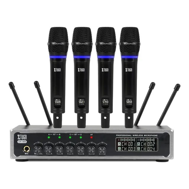 Xtuga Uh-400 Profesional Uhf Micrófono Inalámbrico Fm