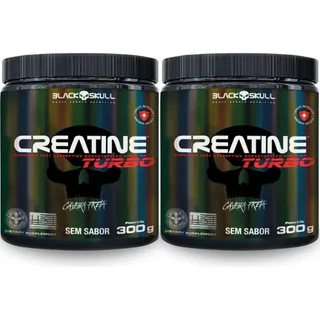 Creatina Monohidratada Em PĂł Turbo Black Skull - Kit 2x 300g Creatina Monohidratada Em PĂł Turbo Black Skull - Kit 2x 300g