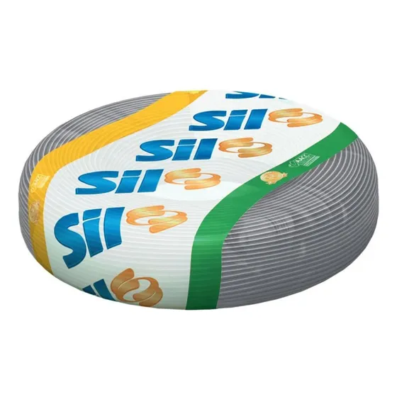 Fio Cabo Flexivel 750v 6mm Atoxsil Rolo 100 Metros Cinza