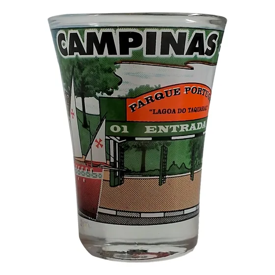 Copo Shot De Cachaça Em Vidro Desenhado  Campinas 60ml