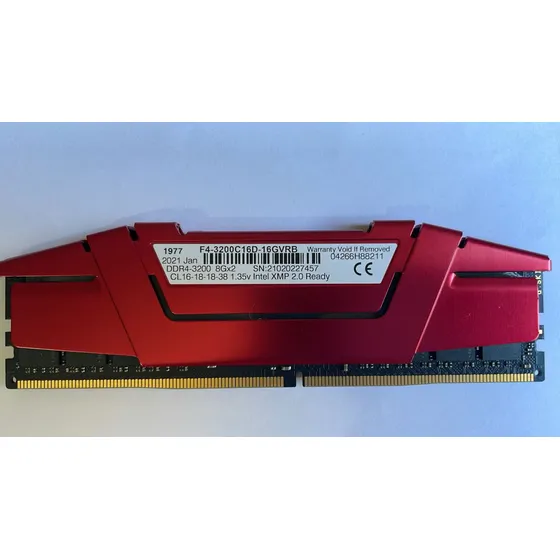 Par De Memorias Ram Ddr4-3200 Gskill Ripjaws V 16gb (2x8gb)