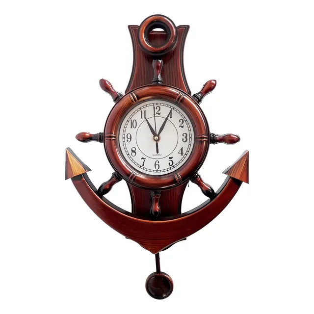 Reloj Para Pared Decorativo Mural Diseño Ancla Timon Moderno