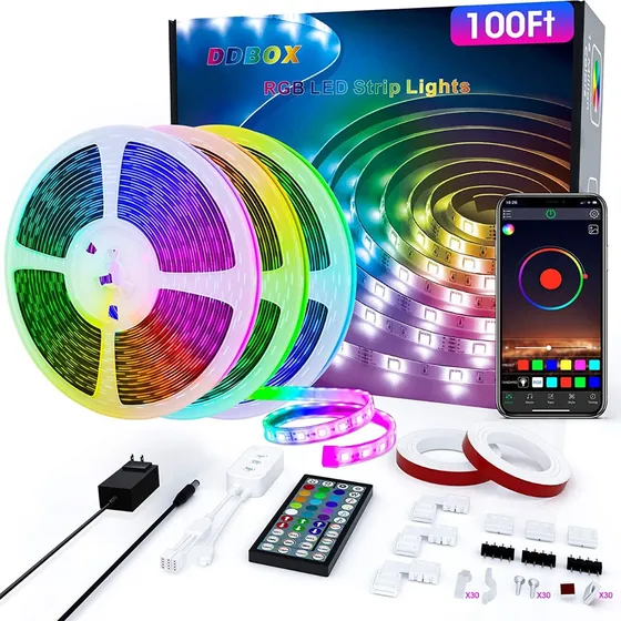Tira Led Con App Movil Rgb Control Desd El Telefono 30 Metro