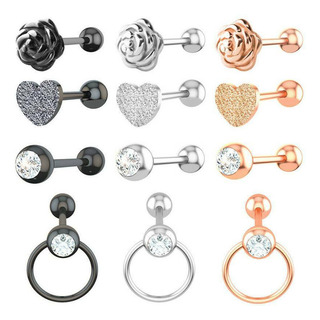 Piercing De Acero Quirúrgico Para Lengua, 14 G, 4 Unidades Piercing De Acero Quirúrgico Para Lengua, 14 G, 4 Unidades