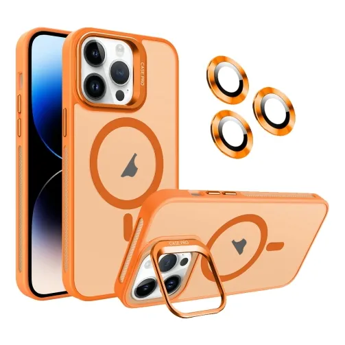 Estuche Matte Carga Compatible Con iPhone + Aros De Cámara