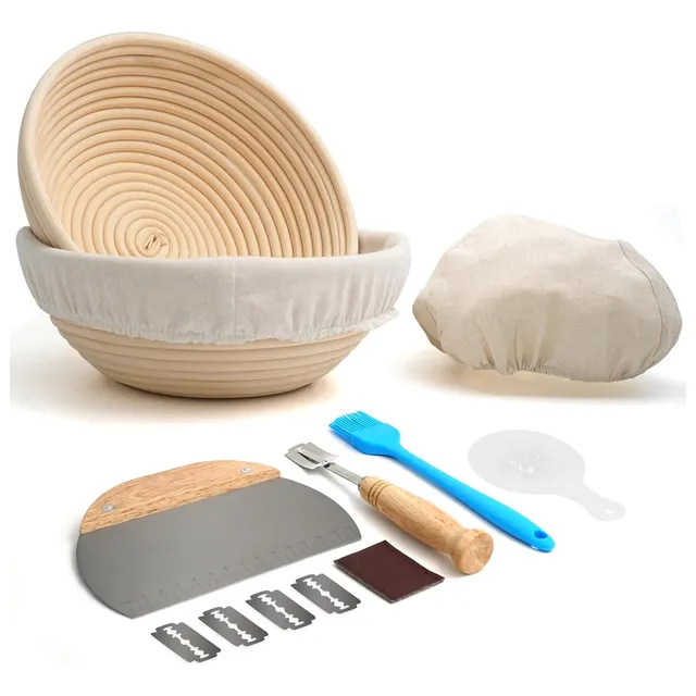 Conjunto De Canastas Redondas Para Pan De 7,3 Cm Y Lame