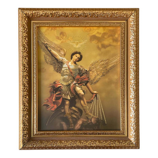 Cuadro San Miguel Arcángel 29x34cm Marco Dorado Cuadro San Miguel Arcángel 29x34cm Marco Dorado