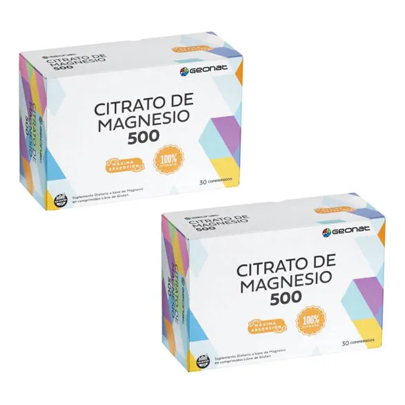 Citrato De Magnesio 500mg X 2. Citrato 100% Msa