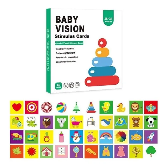20 Tarjetas De Estimulacion Visual Bebes De Alto Contraste