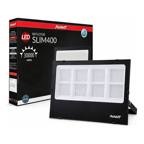 Refletor Led Slim 500w 37500lm 3dps 6500k Bivolt Ip66 Avant