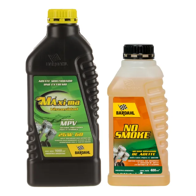 Combo Aceite Mv 25w60 1lts + Aditivo No Smoke Bardahl 400ml