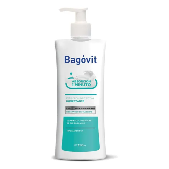 Bagovit Emulsion Corporal Efecto Seda X 350 Ml Tipo de envase Botella Fragancia Neutro