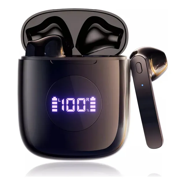 Audífonos Inalámbricos Occiam N7 In Ear 50H Batería Cancelación de Ruido Carga Inalámbrica HI-FI Bajo Pantalla de Carga Conexión Rápida Control con Un Botón iseño Ergónomico IPX7 Color Negro