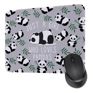 Pandas Lovers Mouse Pad Apenas Uma Garota Que Adora Pandas R Pandas Lovers Mouse Pad Apenas Uma Garota Que Adora Pandas R