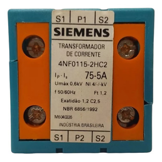 Transformador De Corrente Bt 75/5a - 4nf0115-2hc2 Siemens Transformador De Corrente Bt 75/5a - 4nf0115-2hc2 Siemens