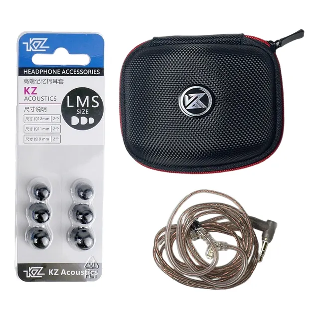 Cable Kz + Estuche + 3 Pares Almohadillas Originales - Representante Oficial Kz