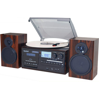 Toca-discos Bluetooth Turntable Boytone Bt-28mb Com Alto-fal Toca-discos Bluetooth Turntable Boytone Bt-28mb Com Alto-fal