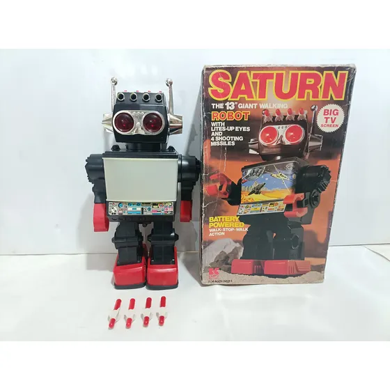 Robot Saturno Kamco 80s Robot Saturno Negro