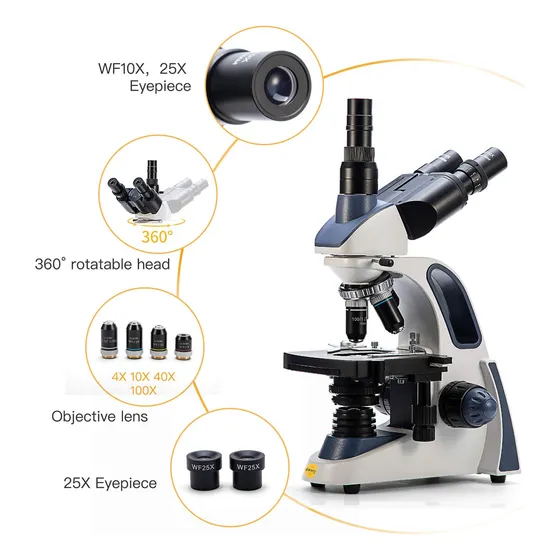 Microscopio Trinocular Windows/mac Swift Sw380t Camara 1.3mp
