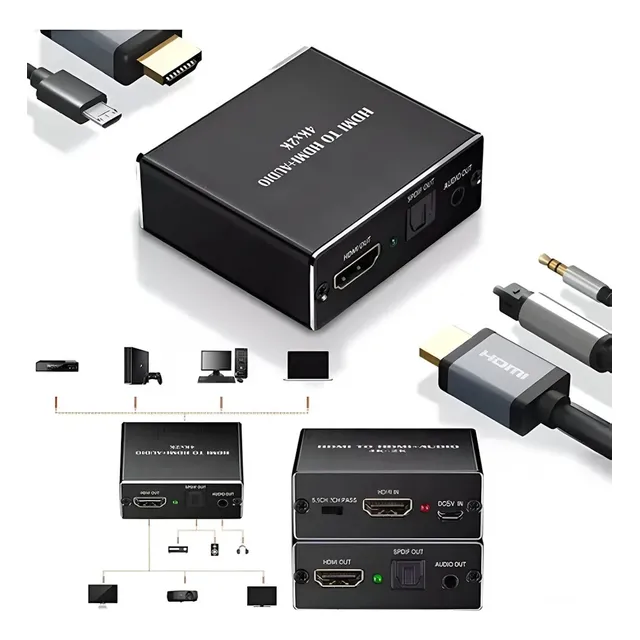Extractor Audio  Hdmi/ Convertidor Hdmi Ahdmi 4k 2k + Audio