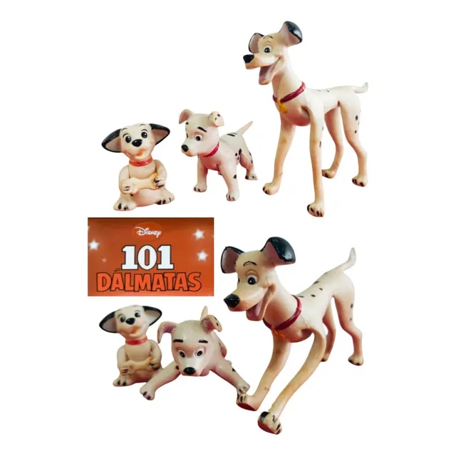 3 Perros 101 Dálmata De Disney Plástico  Flexibles Usados