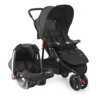 Conjunto Travel System Toffy Duo Preto Absoluto, Carrinho De BebĂȘ + Bebe Conforto Cosco Kids Conjunto Travel System Toffy Duo Preto Absoluto, Carrinho De BebĂȘ + Bebe Conforto Cosco Kids
