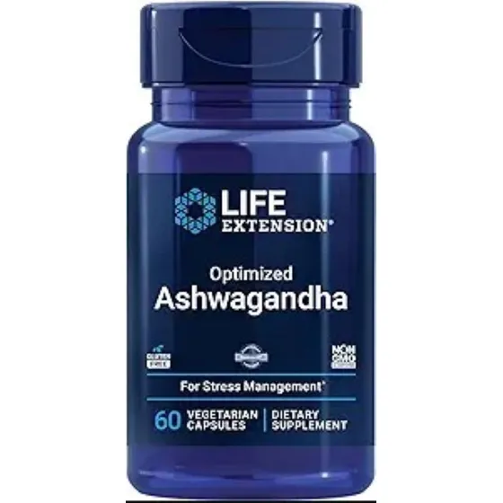 Life Extension Ashwagandha Optimizada 60 Veg Caps Sabor Sin Sabor