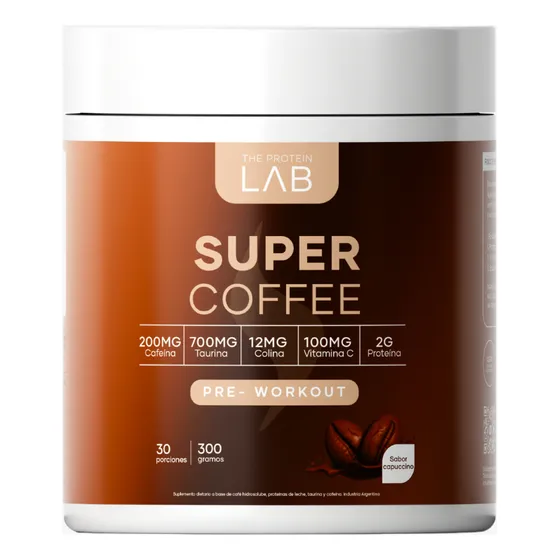 Suplemento De En Polvo Cafe Turbo Blend The Protein Lab | 30 porciones Sabor Cappuccino con Taurina, Cafeína y Vitamina C