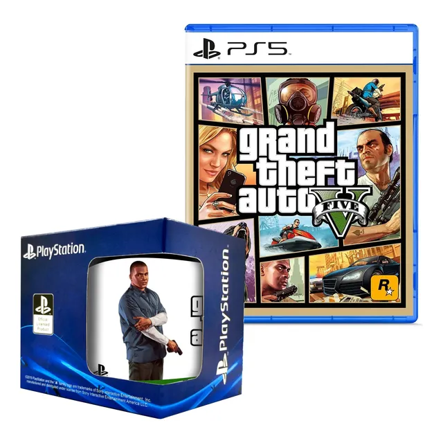 Grand Theft Auto V Playstation 5 + Taza