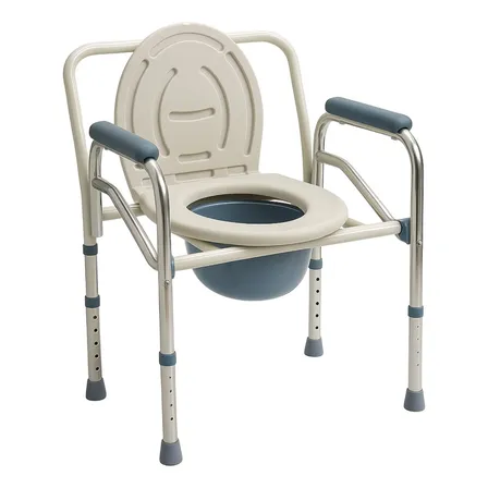 Silla Inodoro Baño Portátil Agarradera Adulto Mayor Ajustabl Color Blanco