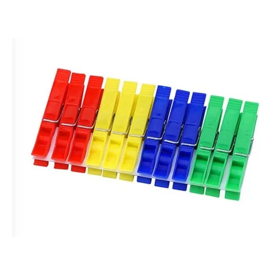 Perros Para La Ropa Pinzas De Plástico 24 Uds 4 Colores