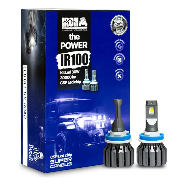 Kit Focos Iron Led Ir100 Original H4 H7 Hb3 Hb4 880 881 Auto