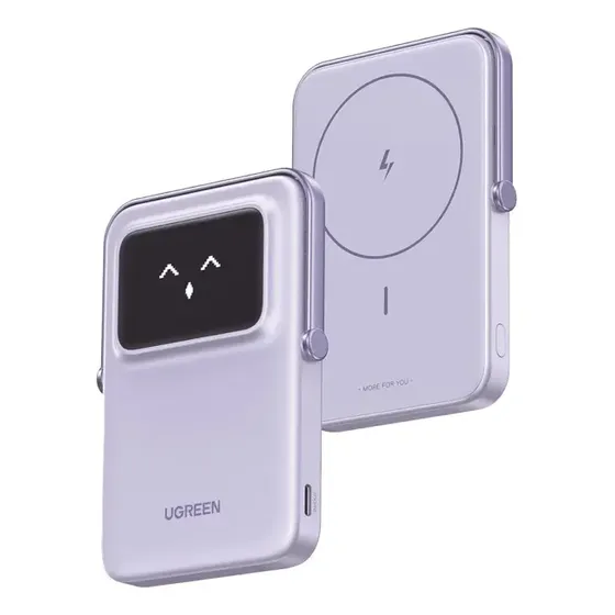 Power Bank Ugreen 45327 Uno Inalambrico 10000mah Magnetico Color Violeta | Cuotas sin interés