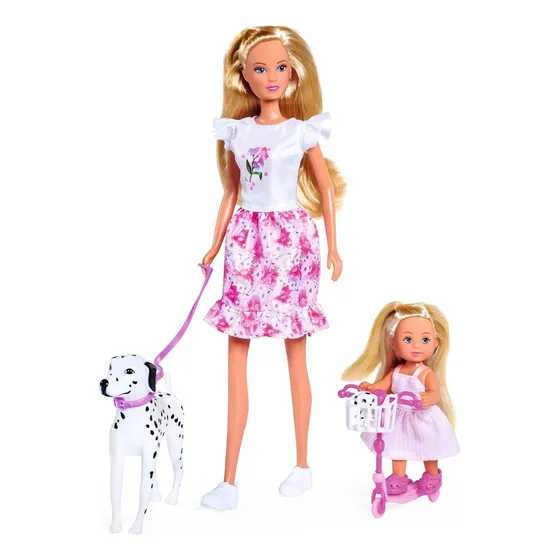 Muñeca Steffi Love Con Evi Paseo Dalmata