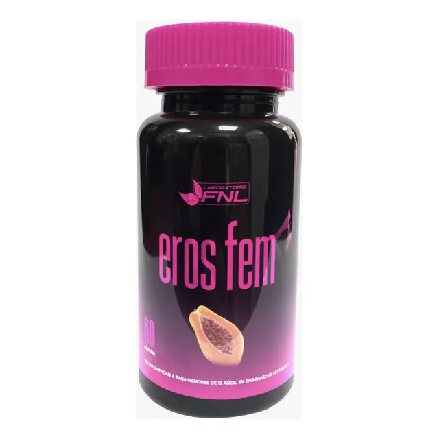 Potenciador Sexual Femenino Mujer Eros Fem 60 Capsulas Fnl Sabor Sin Sabor