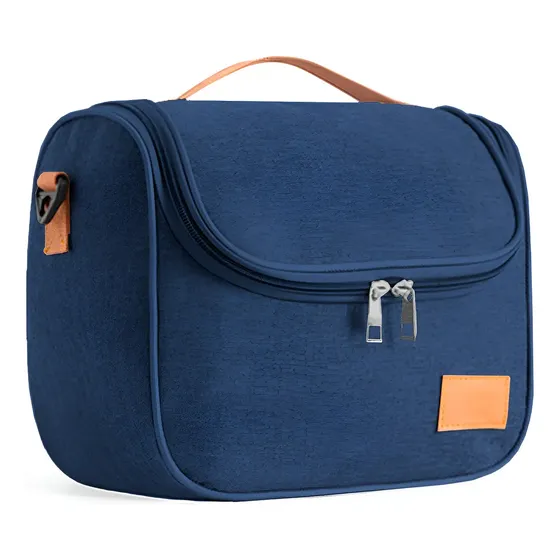 Bolsa Transversal Porta Marmita Lancheira Escolar Térmica Cor Azul