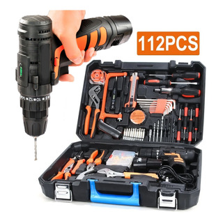 Kit De Herramientas Con Inalambricos Taladro Eléctrico112pcs Kit De Herramientas Con Inalambricos Taladro Eléctrico112pcs