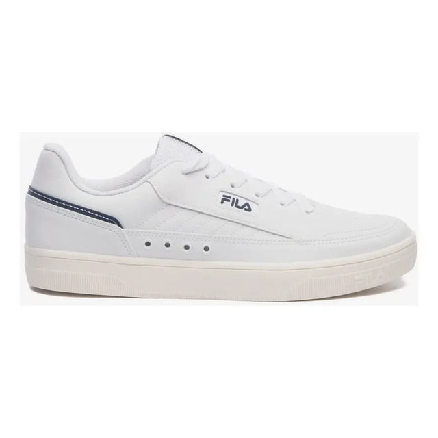 Tênis Feminino Vortex Fila. Branco/cinza Gelo/marinho Lisa 37 Br