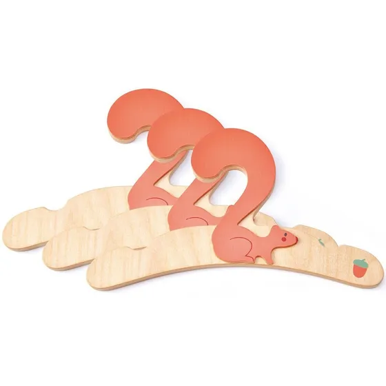 Set X3 Perchas Tender Leaf Toy De Ardilla De Madera Febo