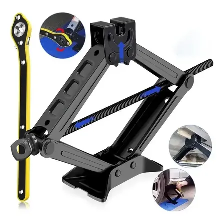 Macaco Sanfona Universal 1500kg 1.5t Com Chave Para Carro