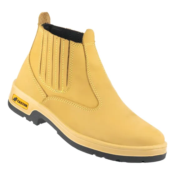 Bota Castor Chelsea Nobuck Beige