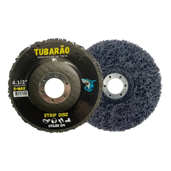 Strip Disc Disco Remover Tinta Verniz Ferrugem Tubarão Cor Preto