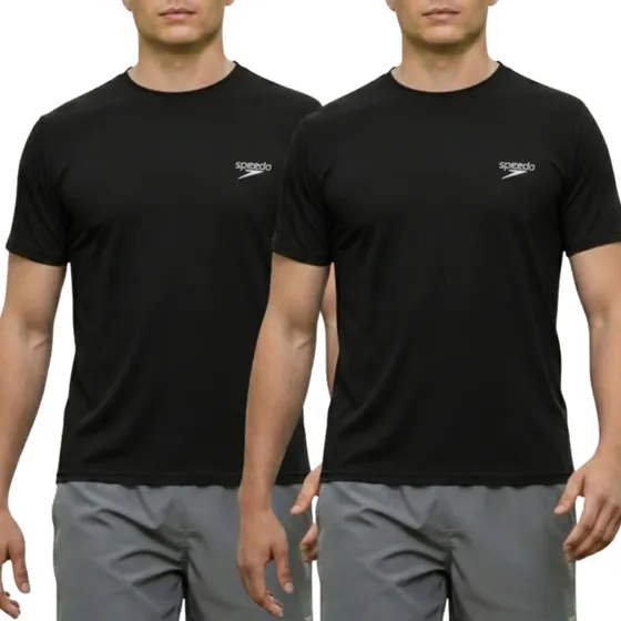 Kit 2 Camiseta Masculina Speedo Dry Fit Manga Curta Academia