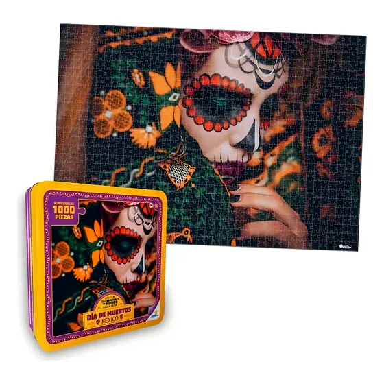 Rompecabezas X 1000 Pzas Lata Celebraciones Dia De Muertos