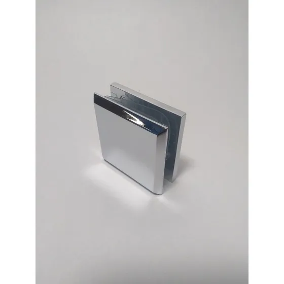 Clip Para Vidrio Cromado Biselado 4.5 Ctms