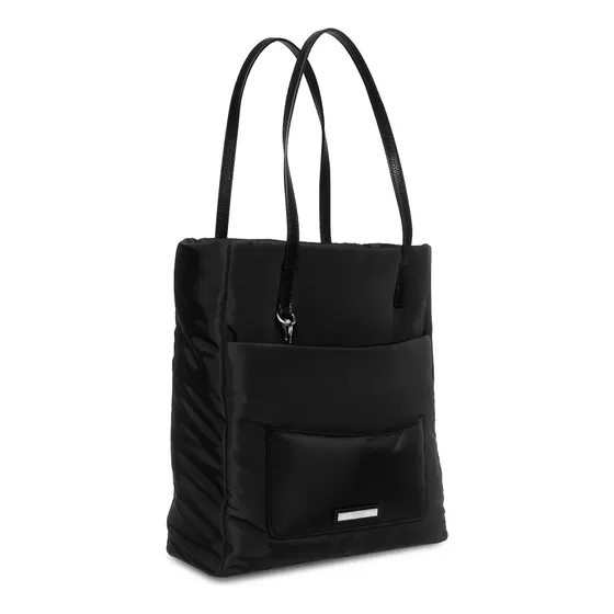 Bolsa Steve Madden Estilo Tote Con Cosmetiquera Color Negro