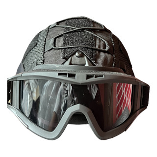 Casco Balístico Kevlar Nivel Iii A, Con Forro Y Googlees Casco Balístico Kevlar Nivel Iii A, Con Forro Y Googlees