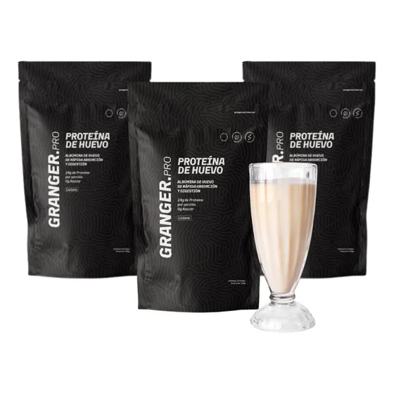 Pack X3 Proteina De Huevo Pura 80% Granger 750g A Elección 