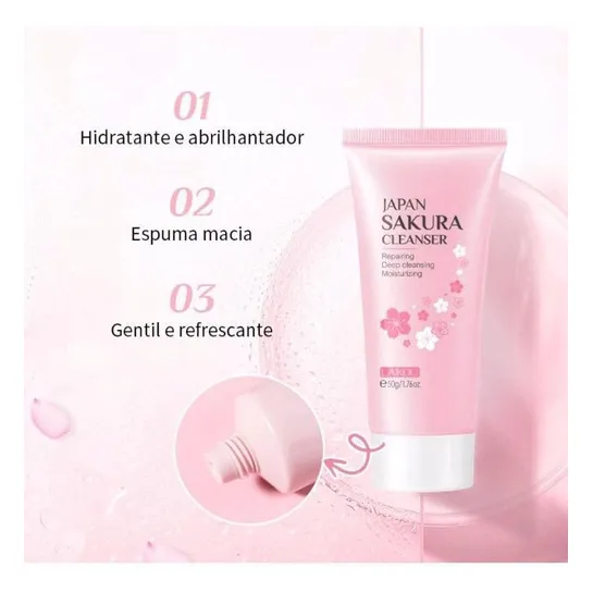 Limpiador Laikou Sakura, limpiador de poros y puntos negros